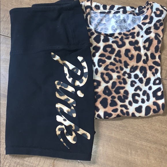 PINK Victoria's Secret Pants - Biker Shorts with matching top(set)